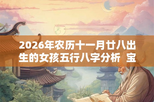 2026年农历十一月廿八出生的女孩五行八字分析  宝宝名分享