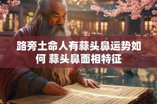 路旁土命人有蒜头鼻运势如何 蒜头鼻面相特征