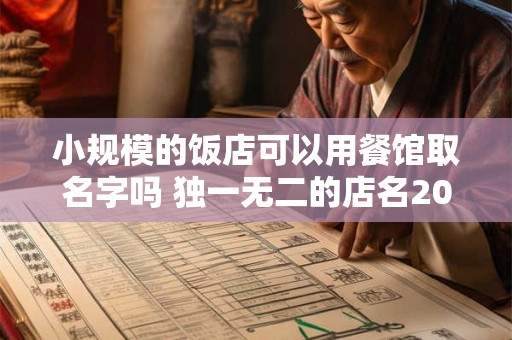 小规模的饭店可以用餐馆取名字吗 独一无二的店名2026 小规模的饭店可以用餐馆取名字吗 独一无二的店名2026