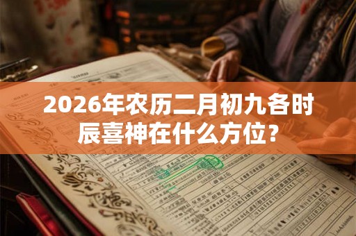 2026年农历二月初九各时辰喜神在什么方位？