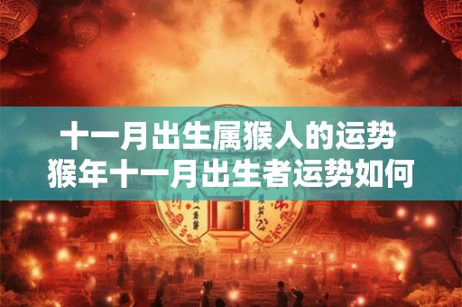 十一月出生属猴人的运势 猴年十一月出生者运势如何