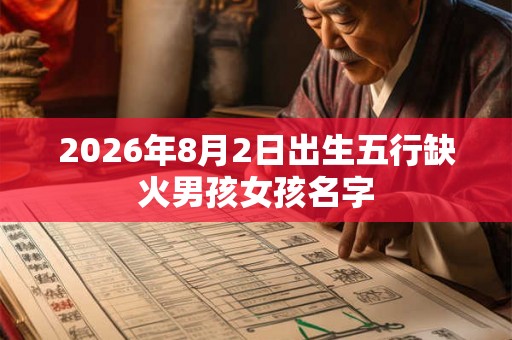 2026年8月2日出生五行缺火男孩女孩名字