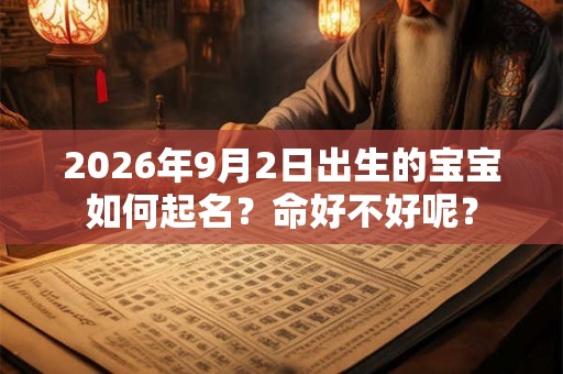2026年9月2日出生的宝宝如何起名？命好不好呢？