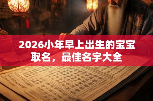 2026小年早上出生的宝宝取名，最佳名字大全