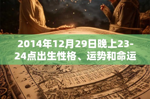 2014年12月29日晚上23-24点出生性格、运势和命运 2014年12月29日晚上23-24点出生性格、运势和命运