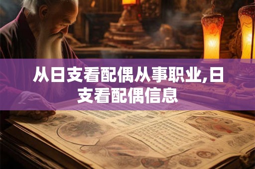 从日支看配偶从事职业,日支看配偶信息