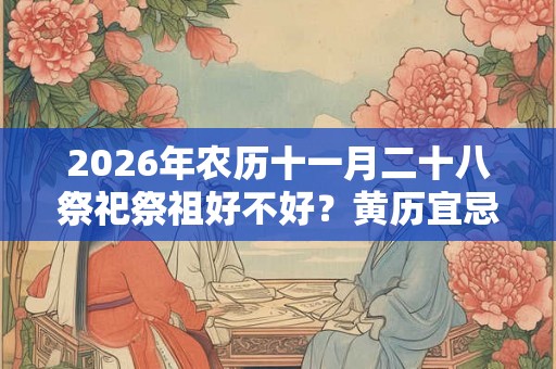 2026年农历十一月二十八祭祀祭祖好不好？黄历宜忌如何？