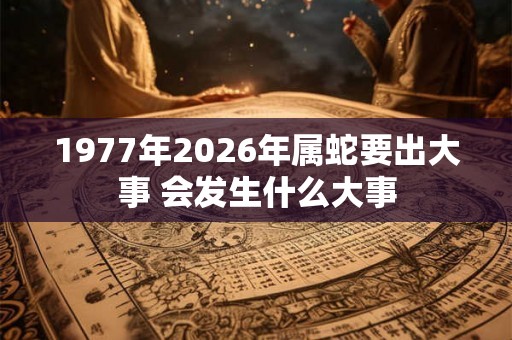 1977年2026年属蛇要出大事 会发生什么大事