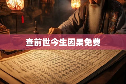 查前世今生因果免费