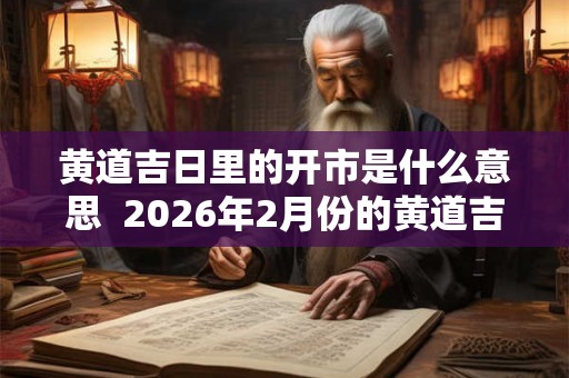 黄道吉日里的开市是什么意思  2026年2月份的黄道吉日一览表