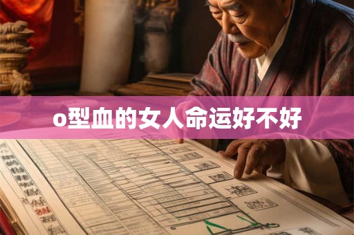 o型血的女人命运好不好