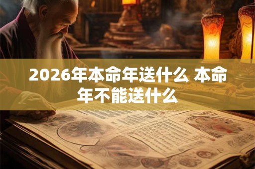 2026年本命年送什么 本命年不能送什么