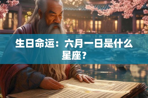 生日命运：六月一日是什么星座？