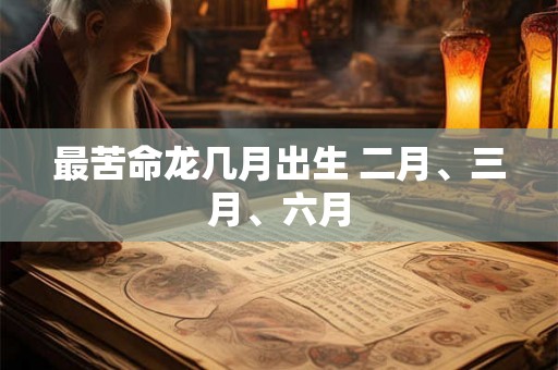 最苦命龙几月出生 二月、三月、六月 最苦命龙几月出生 二月、三月、六月