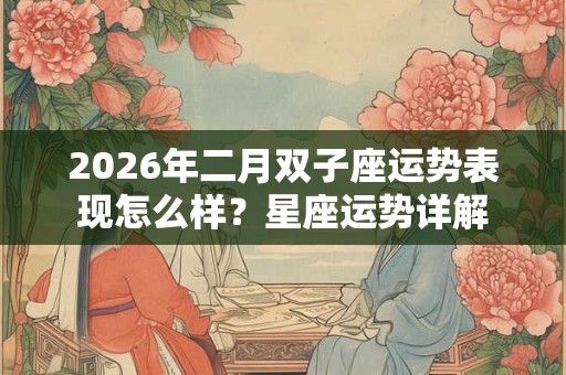 2026年二月双子座运势表现怎么样？星座运势详解