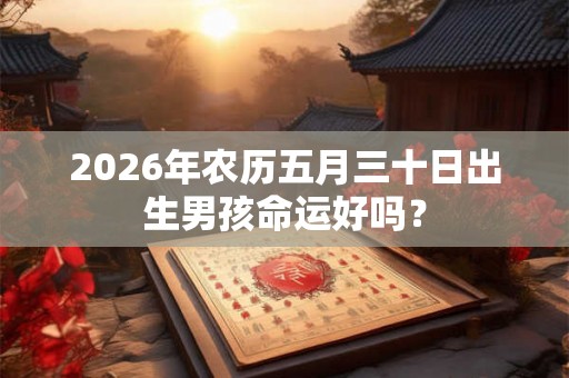 2026年农历五月三十日出生男孩命运好吗？