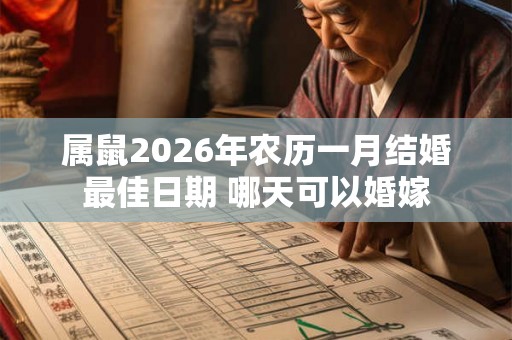 属鼠2026年农历一月结婚最佳日期 哪天可以婚嫁 属鼠2026年农历一月结婚最佳日期 哪天可以婚嫁