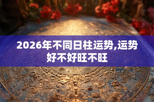 2026年不同日柱运势,运势好不好旺不旺