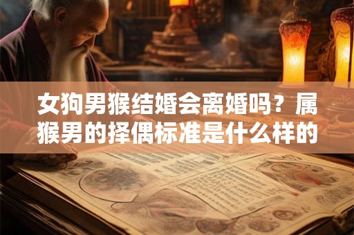 女狗男猴结婚会离婚吗？属猴男的择偶标准是什么样的？
