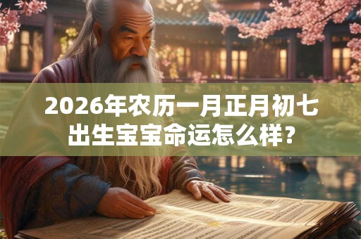 2026年农历一月正月初七出生宝宝命运怎么样？