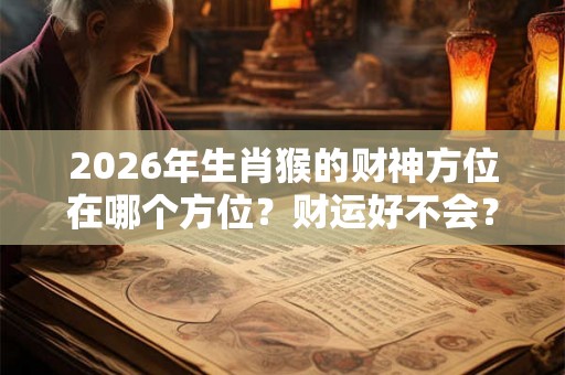 2026年生肖猴的财神方位在哪个方位？财运好不会？
