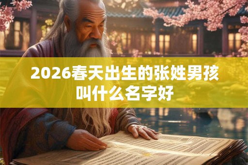 2026春天出生的张姓男孩叫什么名字好 2026春天出生的张姓男孩叫什么名字好