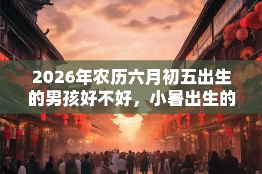 2026年农历六月初五出生的男孩好不好，小暑出生的男孩好吗？