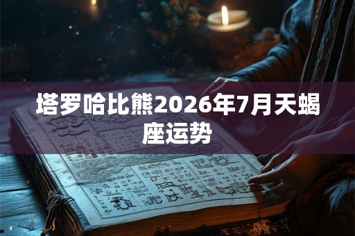 塔罗哈比熊2026年7月天蝎座运势