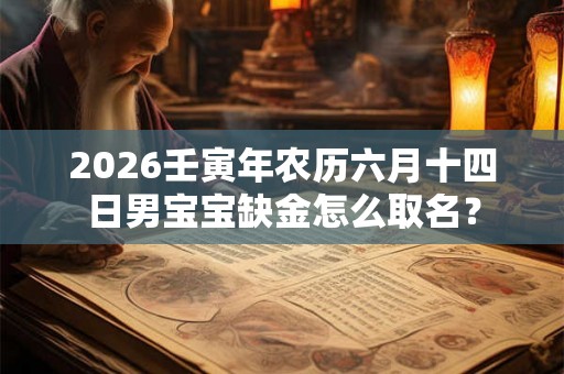 2026壬寅年农历六月十四日男宝宝缺金怎么取名？