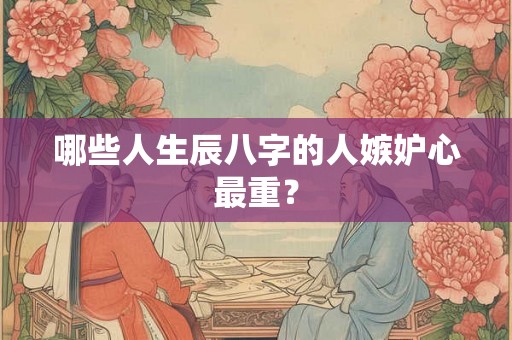 哪些人生辰八字的人嫉妒心最重? 哪些人生辰八字的人嫉妒心最重?
