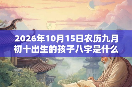2026年10月15日农历九月初十出生的孩子八字是什么