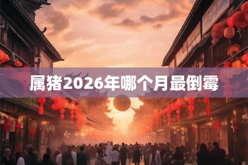 属猪2026年哪个月最倒霉