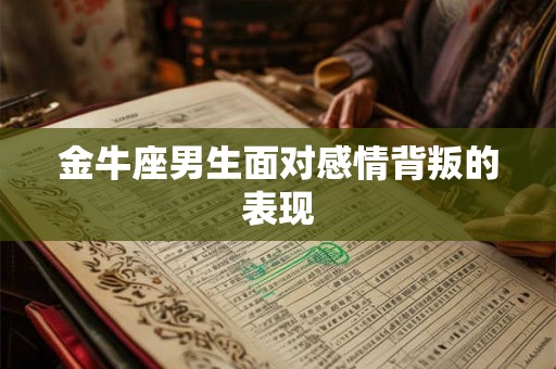 金牛座男生面对感情背叛的表现 金牛座男生面对感情背叛的表现