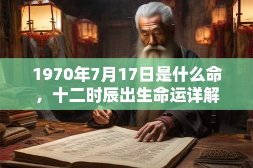 1970年7月17日是什么命,十二时辰出生命运详解 1970年7月17日是什么命,十二时辰出生命运详解