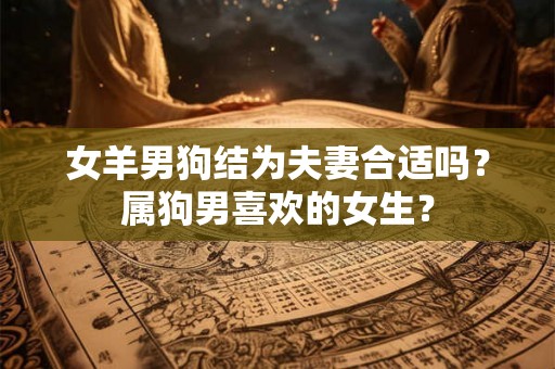 女羊男狗结为夫妻合适吗？属狗男喜欢的女生？