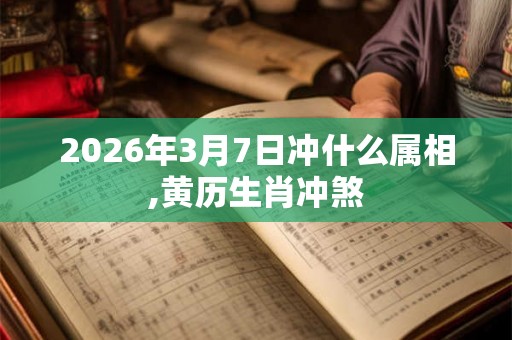 2026年3月7日冲什么属相,黄历生肖冲煞