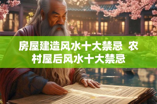 房屋建造风水十大禁忌 农村屋后风水十大禁忌 房屋建造风水十大禁忌 农村屋后风水十大禁忌