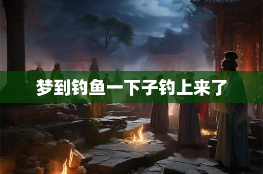梦到钓鱼一下子钓上来了