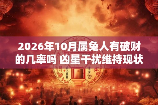 2026年10月属兔人有破财的几率吗 凶星干扰维持现状