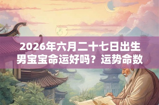 2026年六月二十七日出生男宝宝命运好吗？运势命数怎么样？