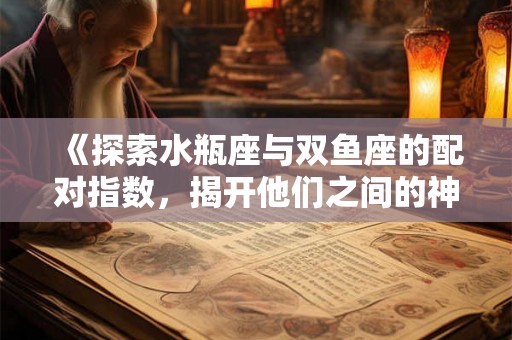 《探索水瓶座与双鱼座的配对指数，揭开他们之间的神秘关系》
