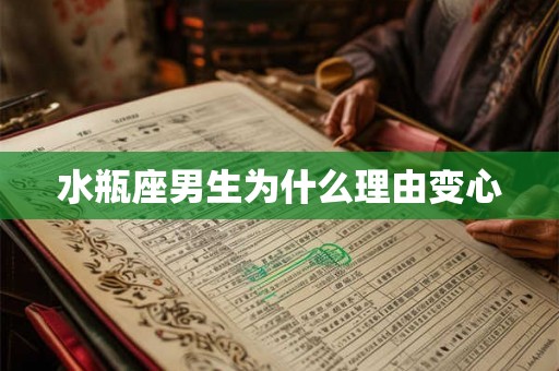 水瓶座男生为什么理由变心