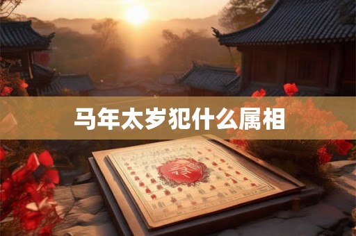 马年太岁犯什么属相