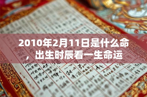 2010年2月11日是什么命，出生时辰看一生命运