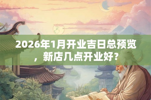 2026年1月开业吉日总预览，新店几点开业好？
