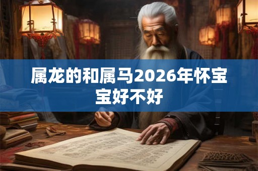 属龙的和属马2026年怀宝宝好不好
