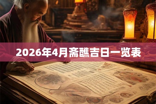 2026年4月斋醮吉日一览表