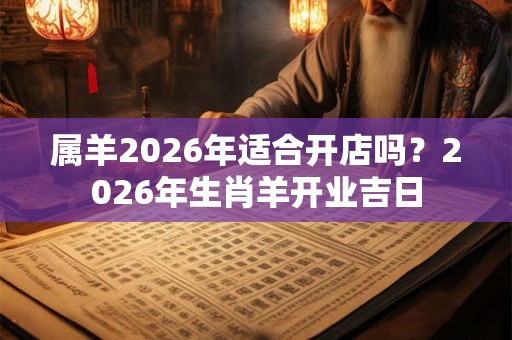 属羊2026年适合开店吗？2026年生肖羊开业吉日