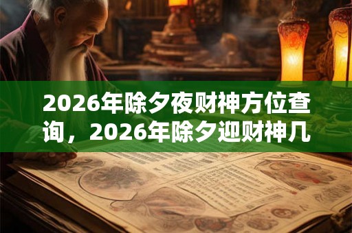 2026年除夕夜财神方位查询，2026年除夕迎财神几点好？