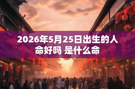 2026年5月25日出生的人命好吗 是什么命